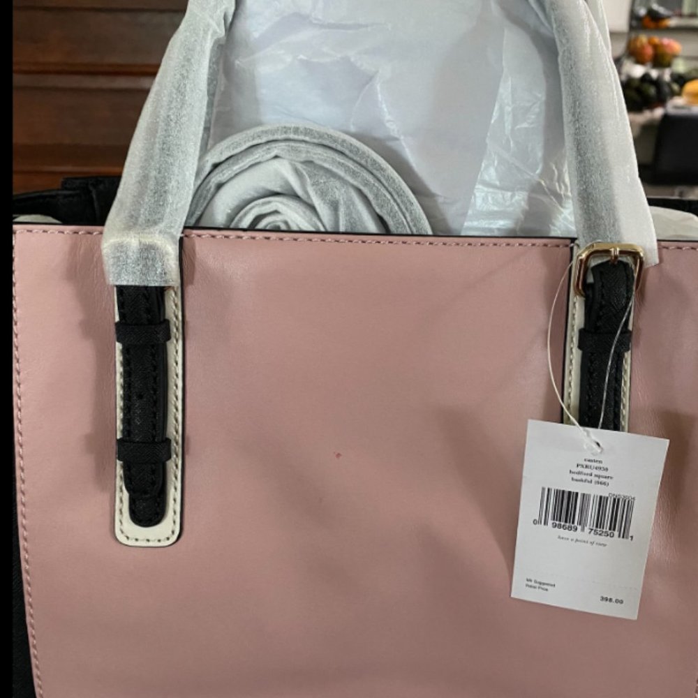 KATE SPADE NY BEDFORD SQUARE EASTEN Tote Leather PINK, NEW WITH TAG - Picture 9 of 15
